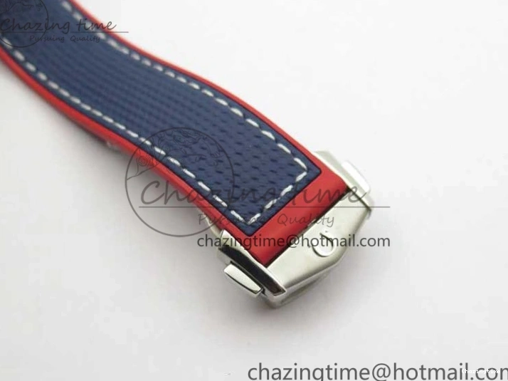 0117 Comfortable Planet Ocean 43.5mm America’s Cup VSF Best Edition White Dial On Blue Gummy Strap A 7900